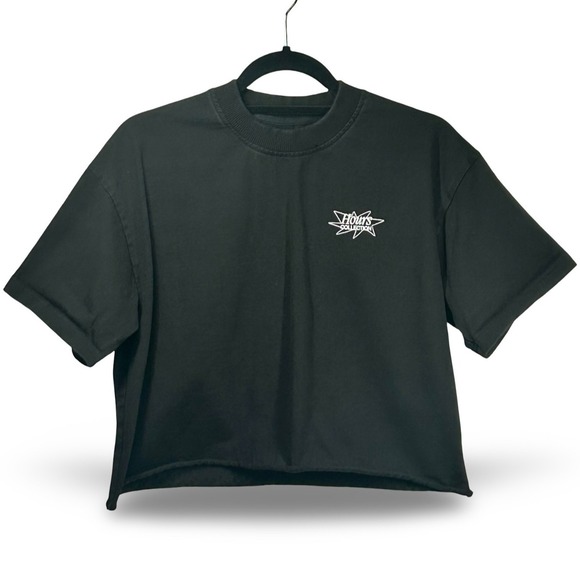 Hours Collection Graphic Crop Tee Size Small Streetwear Basics Quiet Luxury - Picture 2 of 5